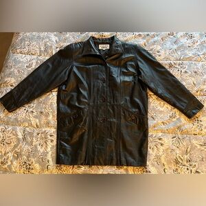 Vtg Studio by Luis Alvear Black Leather Moto Jacket Sz Small Fully lined